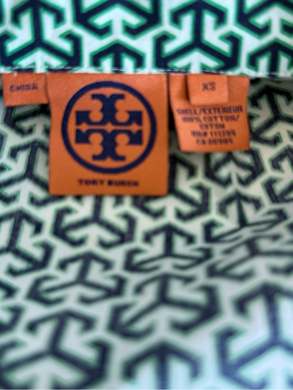 Tory Burch Printed Cotton Pajama Set XS Matching Bag - Picture 3 of 12